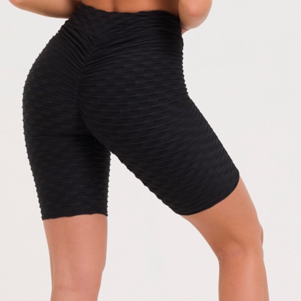 ‼️ Active Wear Honeycomb Textured Biker Shorts - Picture 2 of 6